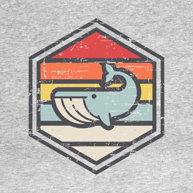 Retro Badge Whale Light by rojakdesigns